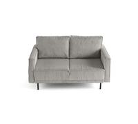 Charlie - canapé droit 2 places - en velours côtelé - Gris clair