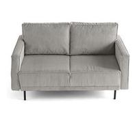 Charlie - canapé droit 2 places - en velours côtelé - Gris clair Gris clair G