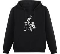 Charlie Chaplin Actor Funny Movie Hoody Adult Men Hoodie Gift Black S