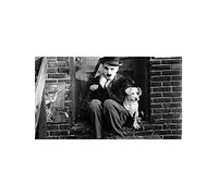 Charlie Chaplin Affiche murale de la vie de chien style vintage 30 x 40 cm