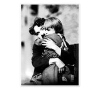 Charlie Chaplin et Jackie Coogan Poster 50 x 70 cm Noir et blanc Tableaux Décoration murale