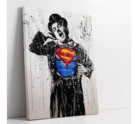Charlie Chaplin Poster Portrait moderne 70 x 100 cm - Impression sur toile artistique sans cadres, peintures modernes, salon, décoration de maison, bureau, écologique, fabriqué en Italie
