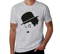 Charlie Chaplin T-Shirt Plain t-Shirt Clothes Tee Shirt t Shirt for Men Grey XXL