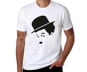 Charlie Chaplin T-Shirt Plain t-Shirt Clothes Tee Shirt t Shirt for Men White M