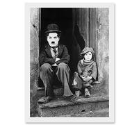 Charlie Chaplin The Kid Photo Silent Movie Still Artwork Framed A3 Wall Art Print Photographier Film Toujours Mur