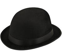 CHARLIE CHAPLIN UNISEXE VELOURS NOIR CHAPEAU MELON ACCESSOIRES DÉGUISEMENT HAT - Noir, Taille unique, One Size