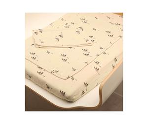 Charlie Crane - Housse de matelas à langer Noga & Pago et 2 langes - Goose Rose in April