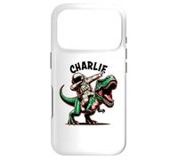 Charlie Dabbing Astronaute sur Un Dessin animé Dinosaure Coque pour iPhone 17 Pro