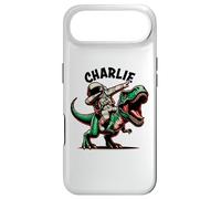 Charlie Dabbing Astronaute sur Un Dessin animé Dinosaure Coque pour iPhone Air