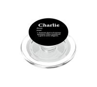 Charlie Definition Funny Boy Name Git for Charlies PopSockets PopGrip pour MagSafe