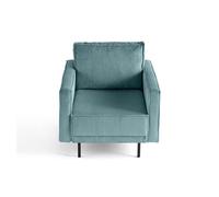 Charlie - fauteuil - pieds hauts - en velours côtelé - Bleu Bleu G