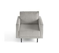 Charlie - fauteuil - pieds hauts - en velours côtelé - Gris clair