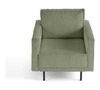 Charlie - fauteuil - pieds hauts - en velours côtelé - Vert sauge
