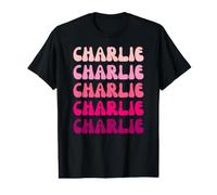 Charlie First Name Minimalist Design T-Shirt Graphique avec Valeur