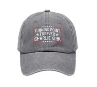 Charlie Kirk A True Patriot Hats, Rest in Peace Tribute Charlie Kirk Hat, Pray for Justice Assassination Shooting, gris, M