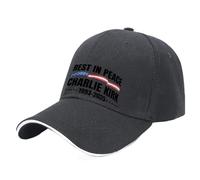 Charlie Kirk A True Patriot Hats, Rest in Peace Tribute Charlie Kirk Hat, Pray for Justice Assassination Shooting, Noir 2, D