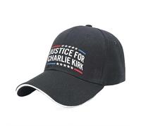 Charlie Kirk A True Patriot Hats, Rest in Peace Tribute Charlie Kirk Hat, Pray for Justice Assassination Shooting, Noir 3, Z