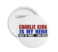 Charlie Kirk est mon héros badge rond bouton broches badge broche décoration pour chapeau sacs vêtements
