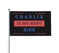 Charlie Kirk est mon héros Drapeaux 3x5 Extérieur Fantaisie Drapeau Bannière Extérieure Pour Cour 3x5 Ft