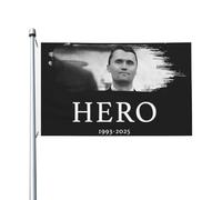 Charlie Kirk est un héros Drapeaux d'extérieur polyvalents double face résistants à la décoloration