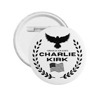 Charlie Kirk Forever In Our Hearts Badge Pin Button Metal Circle Badges Round Chest Pins Hat Brooch Decor
