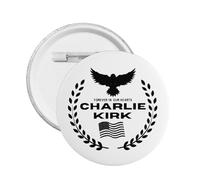 Charlie Kirk Forever In Our Hearts Badge rond bouton Épingles Badge Broche Décoration pour chapeau Sacs Vêtements
