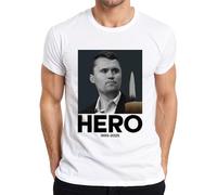 Charlie Kirk Hero Ruhe in Frieden Republicain Berater Président T-shirt pour homme, Blanc., M
