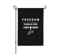 Charlie Kirk In Memory Patriot Freedom Garden Flag Funny Garden Flags 12x18 Double Face Garden Decor Flag for Home