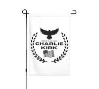 Charlie Kirk In Our Hearts Drapeaux pour extérieur 12 x 18 pouces Panneau de jardin double face