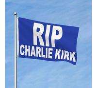 Charlie Kirk Rip 1993-2025 Drapeau Maison Jardin Bannières extérieures Drapeau de cour 3x5 FT