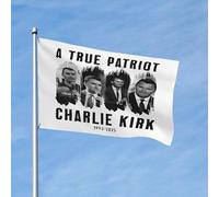 Charlie Kirk, un vrai drapeau patriote, bannières extérieures pour maison, jardin, jardin, 3 x 5 pieds