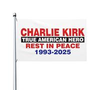 Charlie Kirk, véritable héros américain, repose en paix, décoration suspendue pour extérieur, intérieur, jardin, pelouse, drapeau, bannière, AS PI