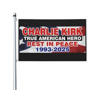 Charlie Kirk, véritable héros américain, repose en paix, drapeau des États-Unis, drapeau de maison avec œillet en métal, drapeaux de jardin, bannières 3 x 5 pieds