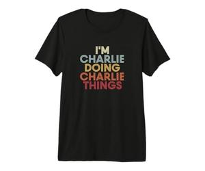 Charlie Name Charlie Personalized Name First Given T-Shirt Haut de Gamme