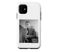 Charlie Parker Photo en Noir et Blanc Jouant du Saxophone Coque pour iPhone 11