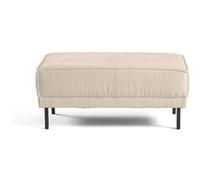 Charlie - pouf - pieds hauts - en tissu velours relief - Beige Beige G