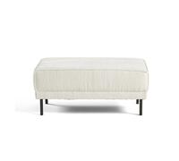 Charlie - pouf - pieds hauts - en tissu velours relief - Ecru Ecru G