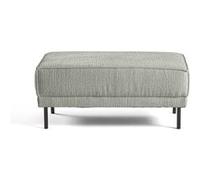Charlie - pouf - pieds hauts - en tissu velours relief - Gris Gris G