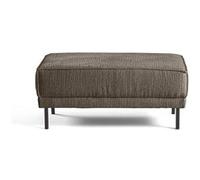 Charlie - pouf - pieds hauts - en tissu velours relief - Taupe Taupe G