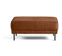 Charlie - pouf - pieds hauts - en tissu velours relief - Terracotta
