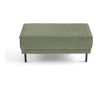 Charlie - pouf - pieds hauts - en velours côtelé - Vert sauge