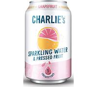 Charlie 's Organics Eau pétillante Pamplemousse bio 33 cl par boîte Plateau 12 canettes