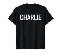 Charlie T-Shirt Graphique avec Valeur, Homme, Noir, M