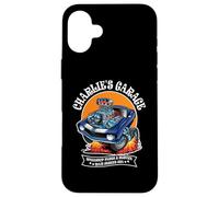 Charlie's Garage Hotrod Car Design pour Le nom Charlie Coque pour iPhone 16 Plus