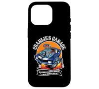 Charlie's Garage Hotrod Car Design pour Le nom Charlie Coque pour iPhone 16 Pro