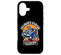 Charlie's Garage Hotrod Car Design pour Le nom Charlie Coque pour iPhone 17