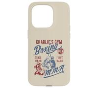 Charlie's Gym Boxe MMA Design Rétro pour Le Nom Charlie Coque pour iPhone 15 Pro