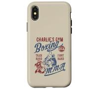 Charlie's Gym Boxe MMA Design Rétro pour Le Nom Charlie Coque pour iPhone X/XS
