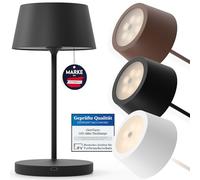 charlique® Dinner Light 2 mini - petite Lampe LED à poser rechargeable par USB en noir - lampe nomade tactile sans fil avec variateur - batterie puissante - aussi pour l’extérieur