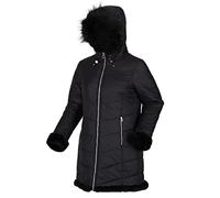 Charlize Femme Parka Chaude Matelassée À Capuche avec Bordure en Fausse Fourrure